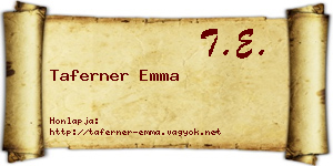 Taferner Emma névjegykártya